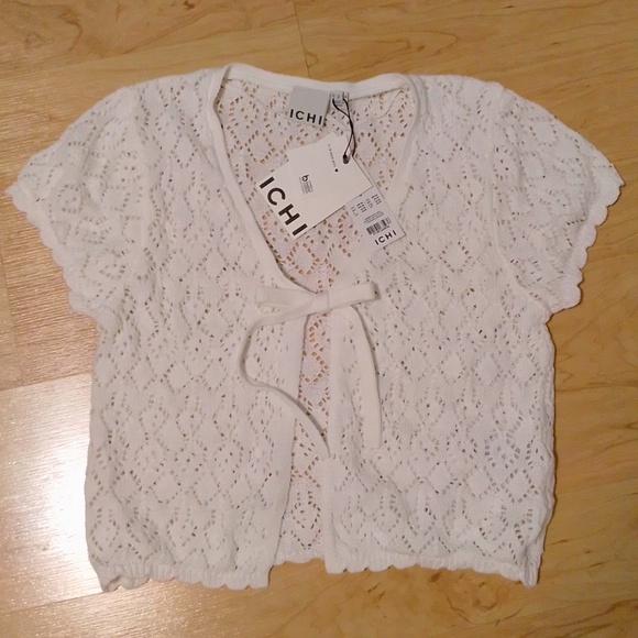 ICHI Ihdotties Crochet Cardigan White S - Picture 8 of 15